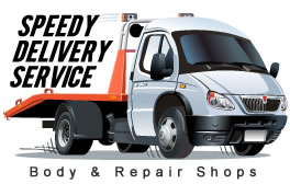 speedy delivery truck logo